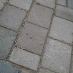 The close up view of brick roads